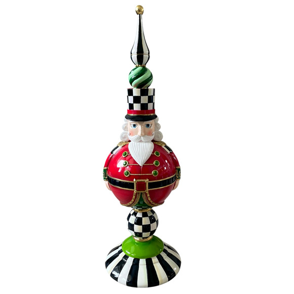 Mackenzie Childs Granny Kitsch Nutcracker Finial 24in Designer Holiday Decor NEW - Picture 1 of 15